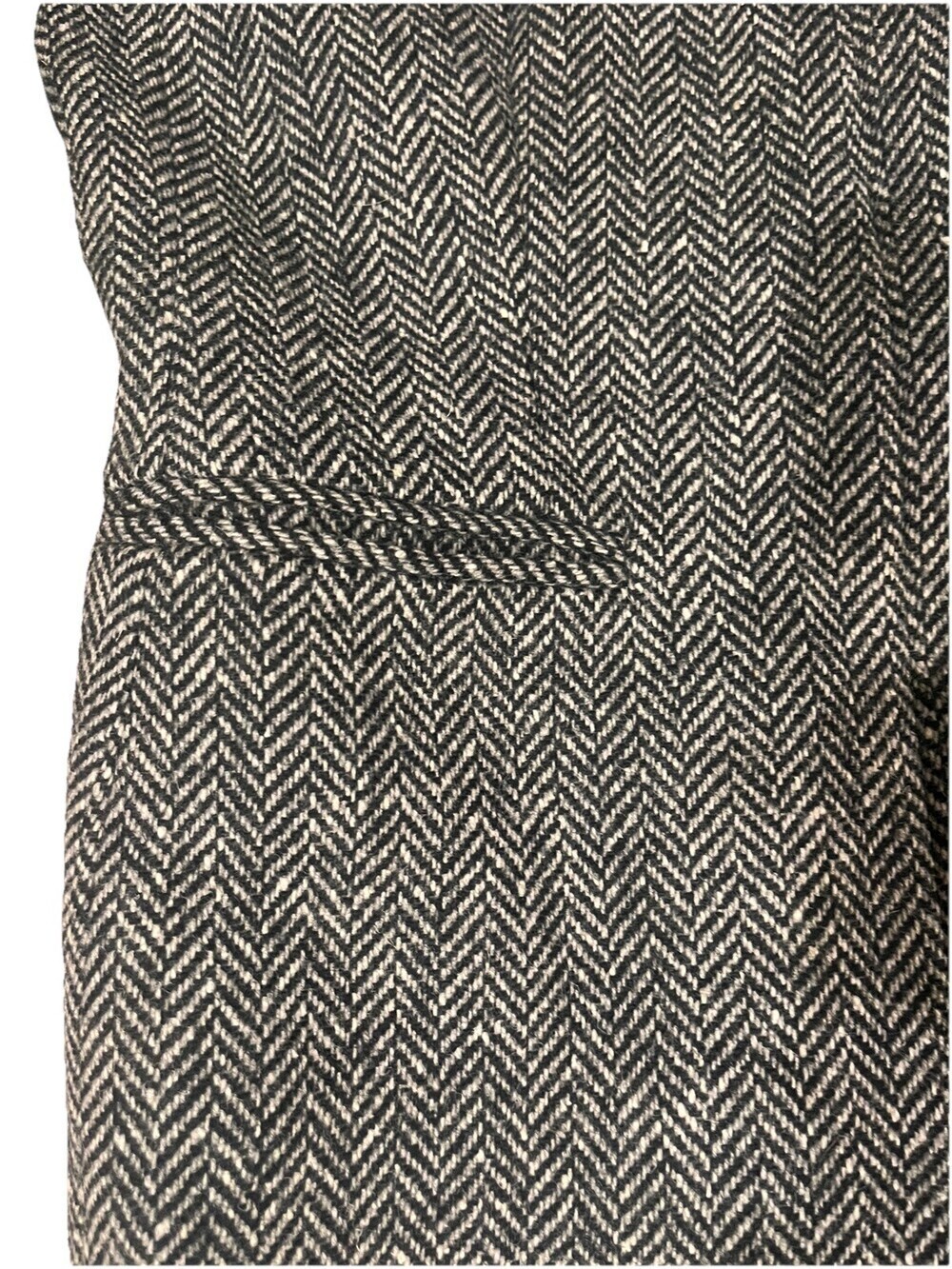 LAUREN RALPH LAUREN Women’s 8 Gray Herringbone Woolmark Wool Zip Jacket Lined - Picture 4 of 12